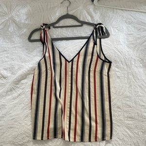 Red White and Blue Tank top with Ties from Madewell